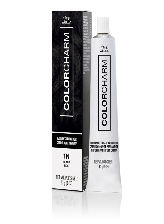 COLORCHARM Permanent Cream Hair Color, 1N Black, 2 oz. - Image 1